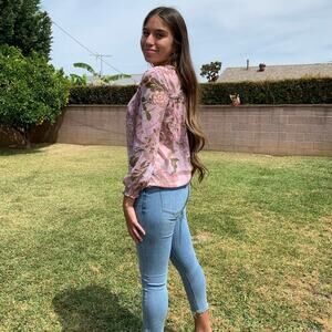 SOHO JEANS NY&CO FLORAL TOP SIZE XS